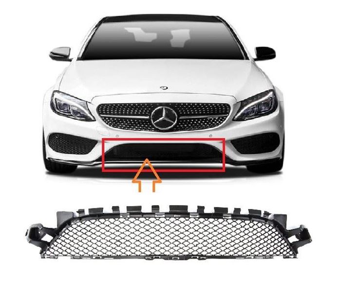 ÖN TAMPON ORTA IZGARA (AMG) W205 2014- resmi