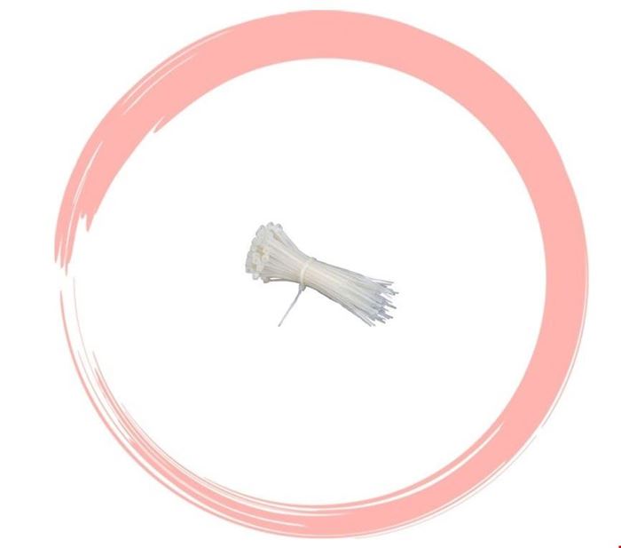 KABLO BAĞI BEYAZ 2,5mm x 100mm (100LÜ PAKET) resmi