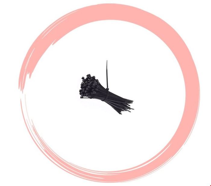 KABLO BAĞI SİYAH 4,8mm x 200mm (100LÜ PAKET) resmi