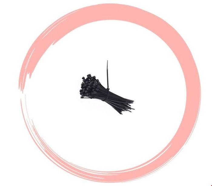 KABLO BAĞI SİYAH 2,5mm x 100mm (100LÜ PAKET) resmi