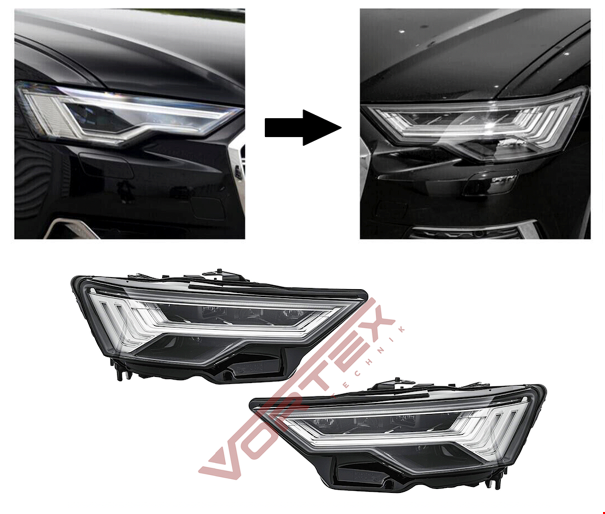 LED FARLAR İÇİN FULL HD MATRIX FAR SETİ A6 2020- resmi