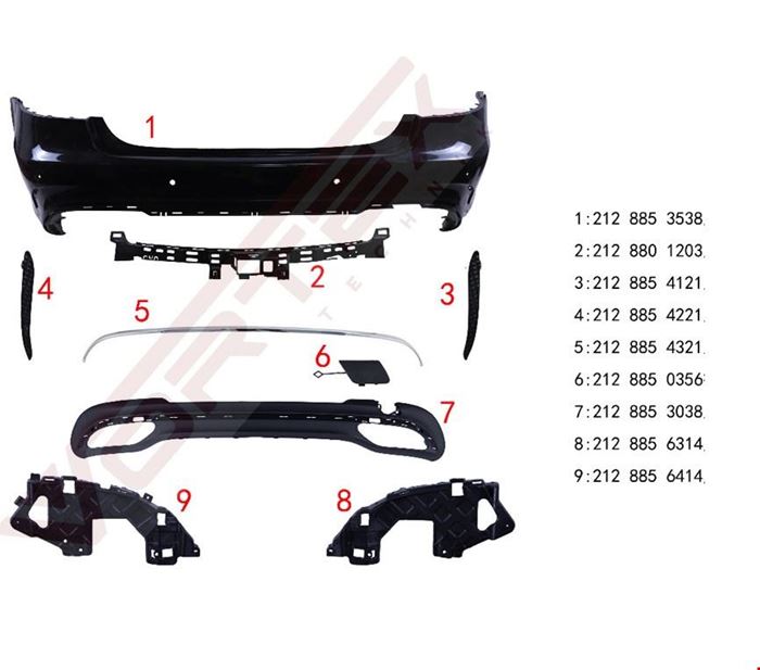 ARKA TAMPON SET (AMG) W212 2013- resmi