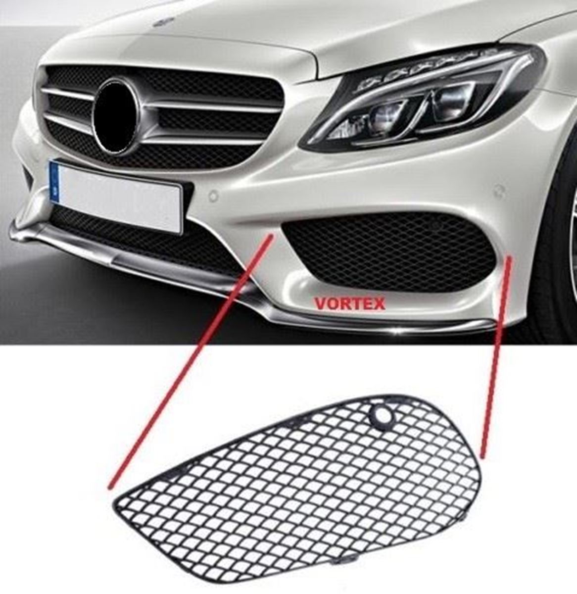 ÖN TAMPON IZGARASI DIŞ SAĞ (AMG) W205 2014- resmi