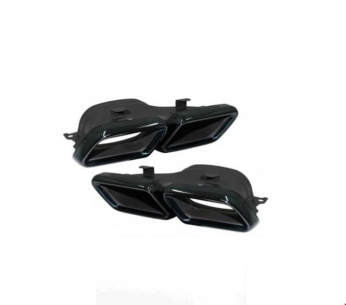 ARKA EGZOZ UCU SET (SİYAH) YENİ C63 AMG 2019- resmi