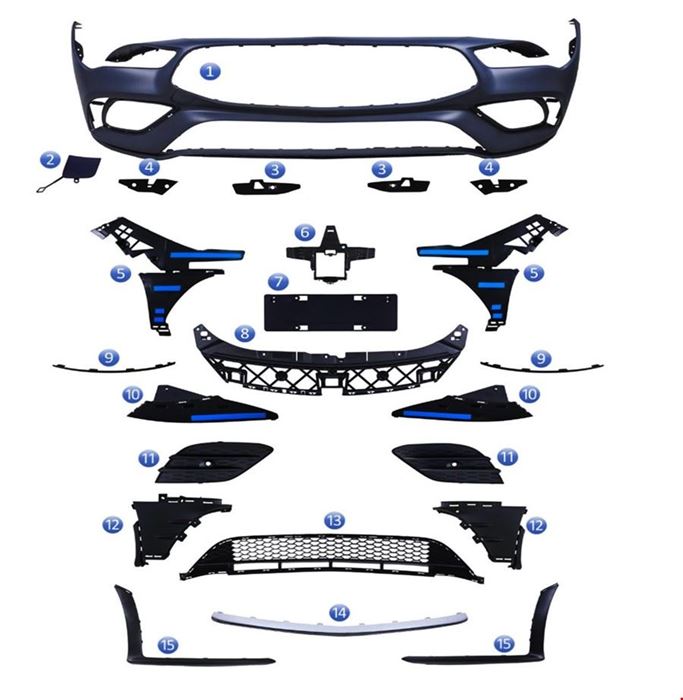 ÖN TAMPON SET ( PANJURSUZ ) AMG W118 2020- resmi
