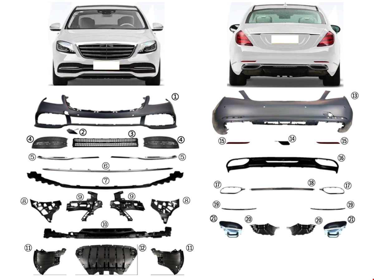 BODY KİT STANDART TİP (ÖN-ARKA DOLU) W222 2018- resmi