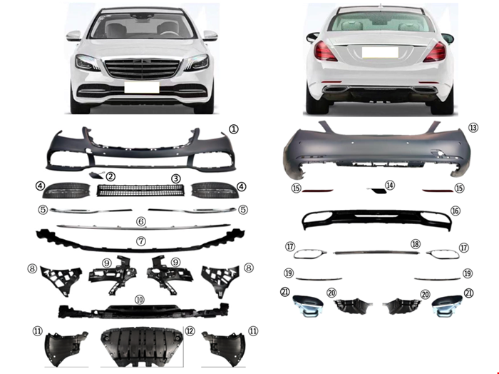 BODY KİT STANDART TİP (ÖN-ARKA DOLU) W222 2018- resmi