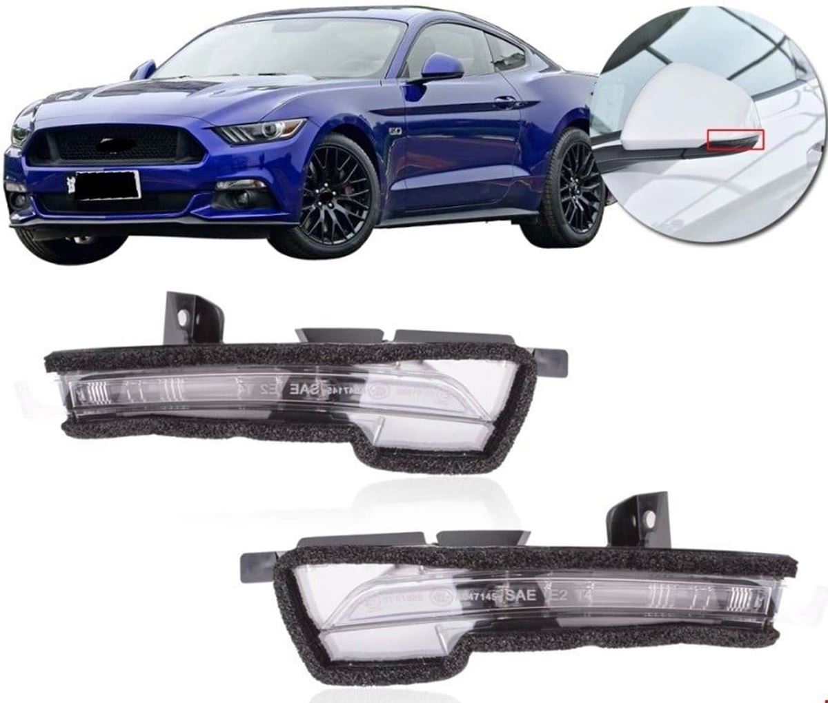 DIŞ DİKİZ AYNA SİNYALİ SAĞ MUSTANG 2015- resmi