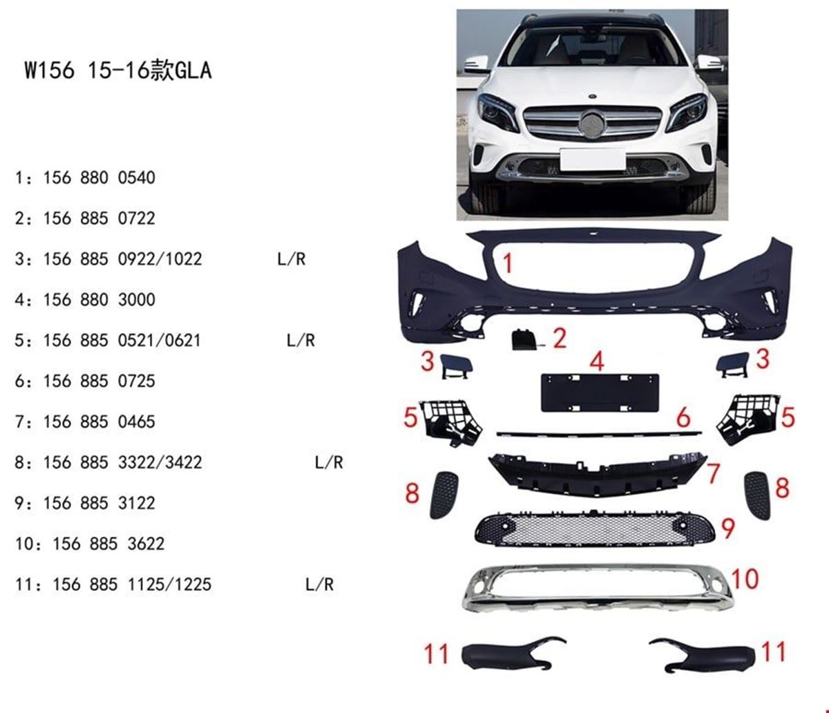 ÖN TAMPON SET GLA W156 2013- resmi