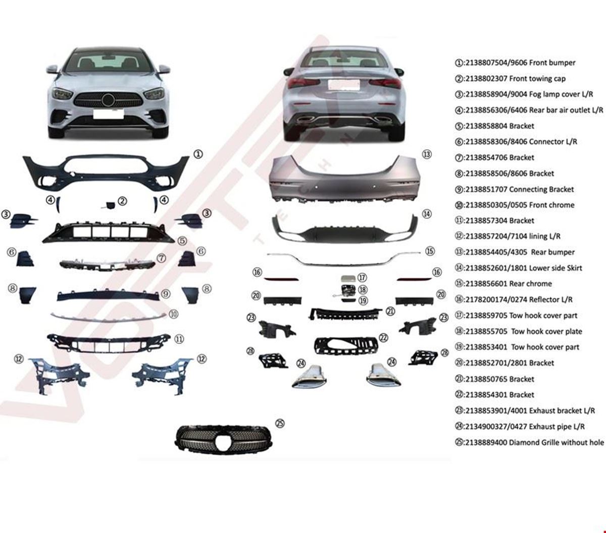 AMG BODY KIT (ÖN-ARKA TAMPON-PANJUR ) W213 2020- resmi