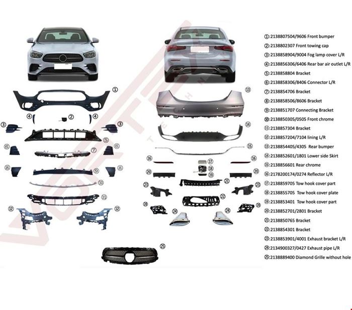 AMG BODY KIT (ÖN-ARKA TAMPON-PANJUR ) W213 2020- resmi