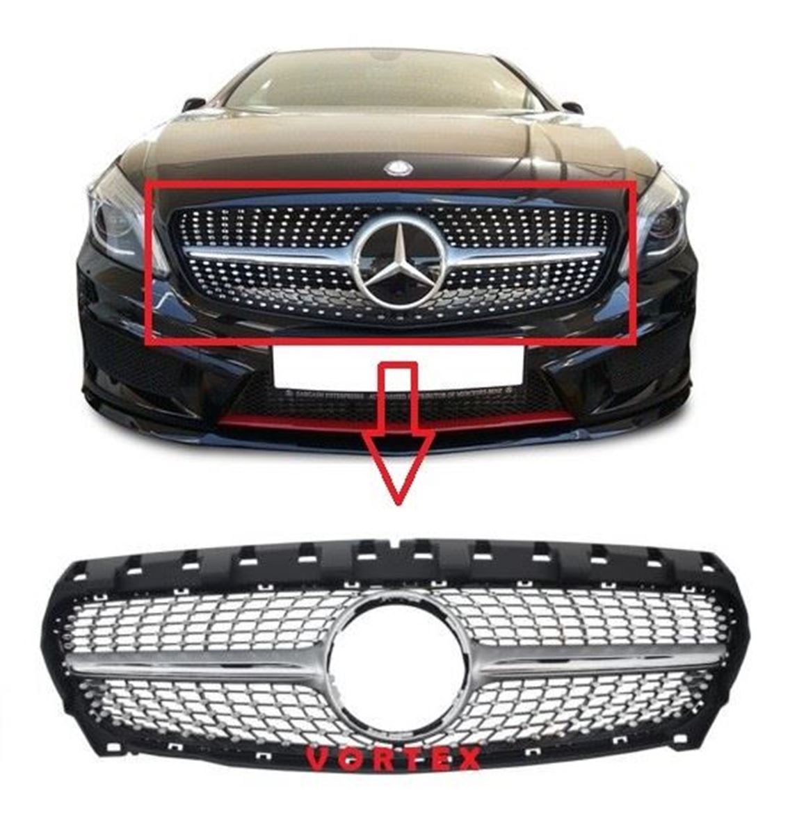 ÖN PANJUR (GRİ-DİAMOND ) CLA W117 2013- resmi