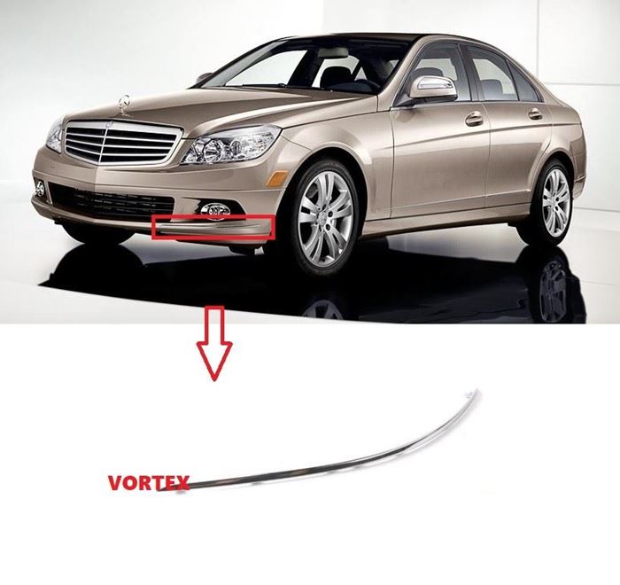 ÖN TAMPON NİKELAJI SOL W204 2007- resmi