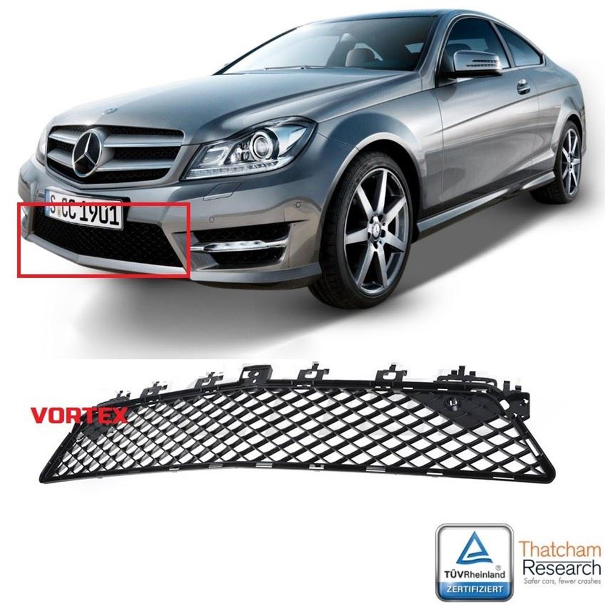 ÖN TAMPON ORTA IZGARA (AMG) W204 2011- resmi