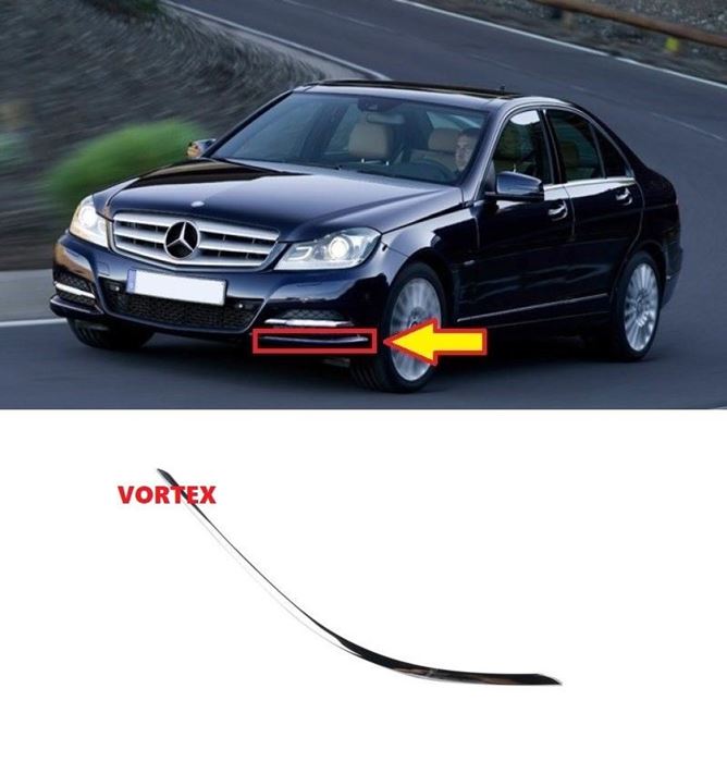 ÖN TAMPON NİKELAJI SOL W204 2011- resmi
