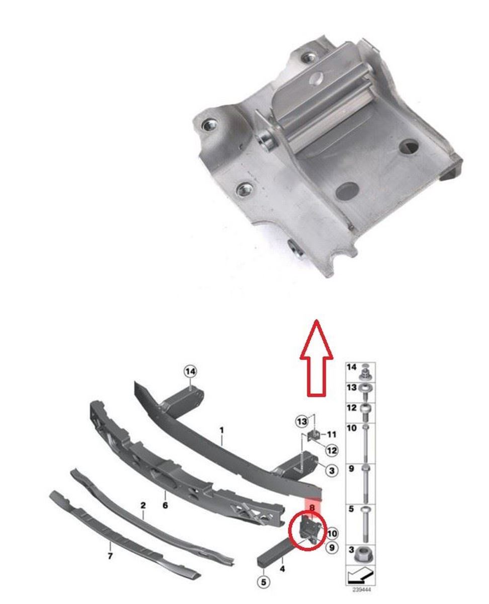 ÖN TAMPON PLAKASI SAĞ F10 2010- resmi