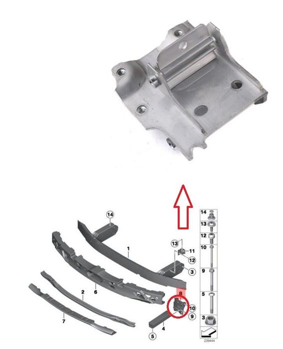 ÖN TAMPON PLAKASI SAĞ F10 2010- resmi